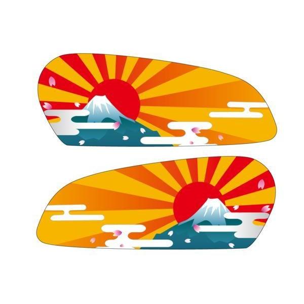 エイプ50/100 タンクデカール 元気な和柄タイプ オレンジ ape50/100