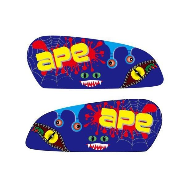 エイプ50/100タンクデカールMCDモンスター青 ape