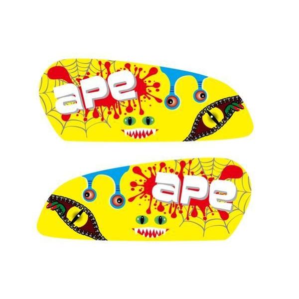 エイプ50/100タンクデカールMCDモンスター黄色ape