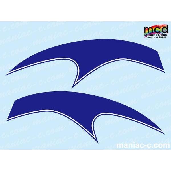 エイプ50 エイプ100 タンク デカール ステッカー 青  デカール decal ステッカーセット...