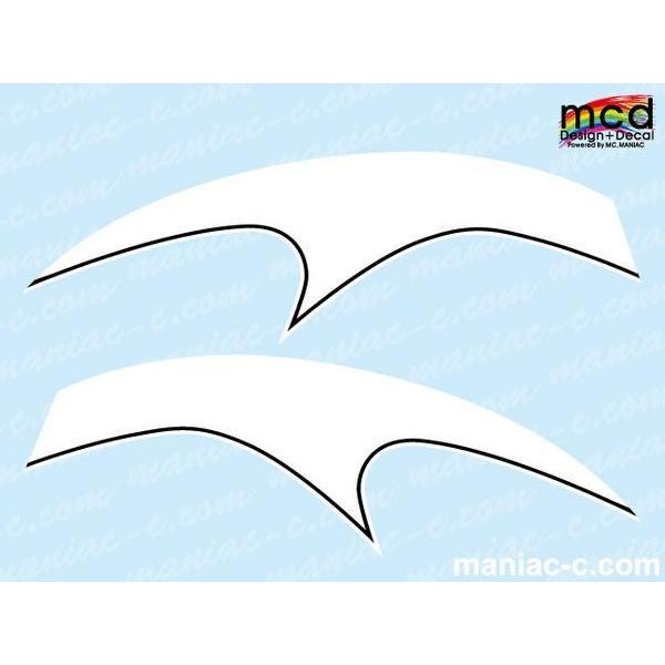 エイプ タンク デカール ステッカー MCDtypeH19 白 APE50 APE100 デカールセ...