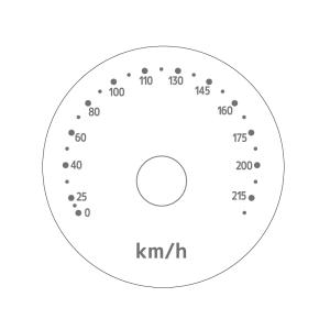 PMC ピーエムシー(PMC) マイルメーター用km/hステッカー KZ1000 Z1