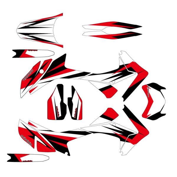 CRF250M ステッカー 赤黒白 JBK-MD38 デカール crf 250M HONDA ホンダ...