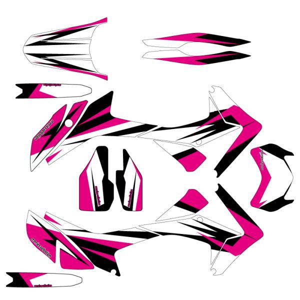 CRF250M ステッカー 桃黒白 JBK-MD38 デカール crf 250M HONDA ホンダ...