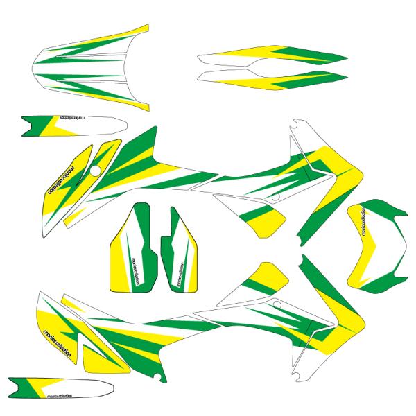 CRF250M ステッカー 黄緑白 JBK-MD38 デカール crf 250M HONDA ホンダ...