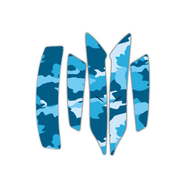 SHOEI X-14 リアフラップ専用デカールセット 迷彩柄 青  デカール 耐水 防水 ヘルメット...