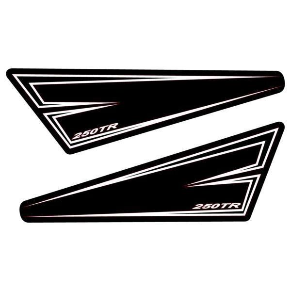 カワサキ 250TR タンク デカール ステッカー シャープライン 黒白 簡単 カスタム レトロ オ...