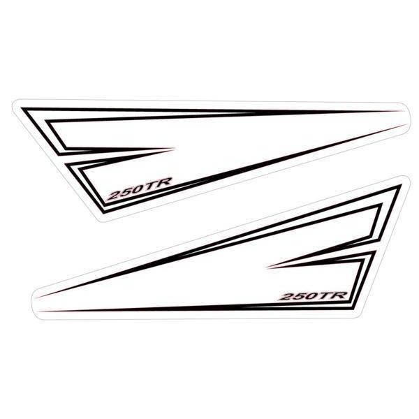 カワサキ 250TR タンク デカール ステッカー シャープライン 白 簡単 カスタム レトロ オリ...