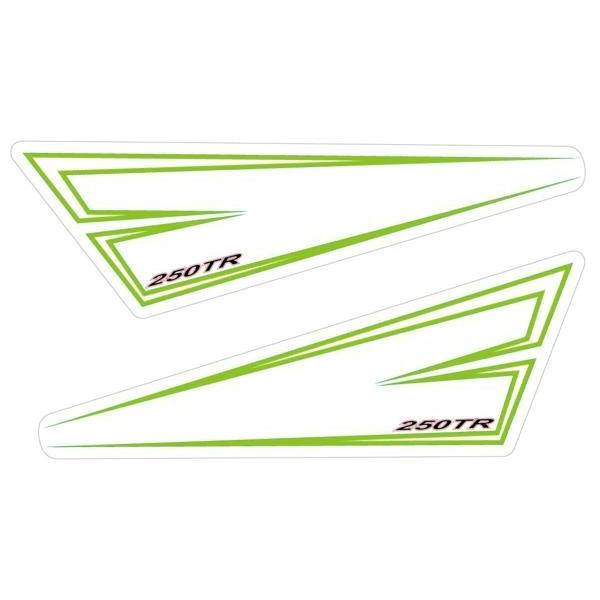 カワサキ 250TR タンク デカール ステッカー シャープライン 緑 簡単 カスタム かっこいい ...