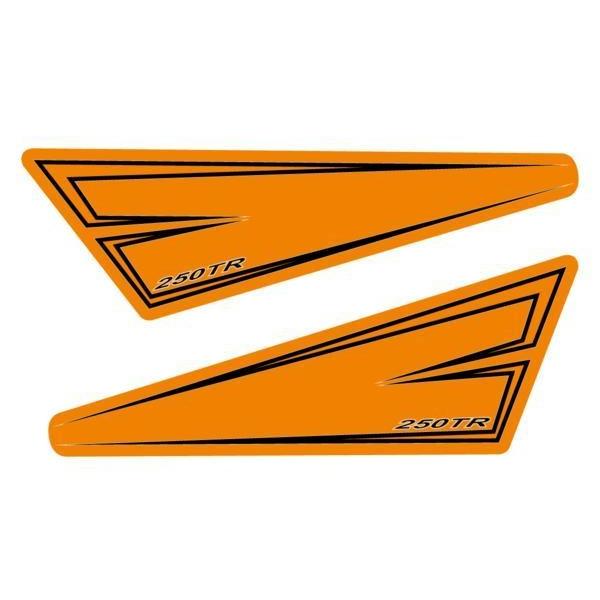 カワサキ 250TR タンク デカール ステッカー シャープライン オレンジ 簡単 カスタム かっこ...