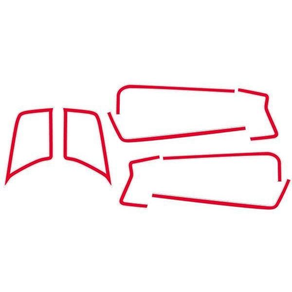 kawasaki　Z400FX　デカールセット 赤シルバー メタリックライン