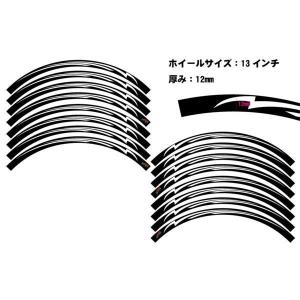 12インチ 13インチ リムステッカー レーシングサンダー ホイール