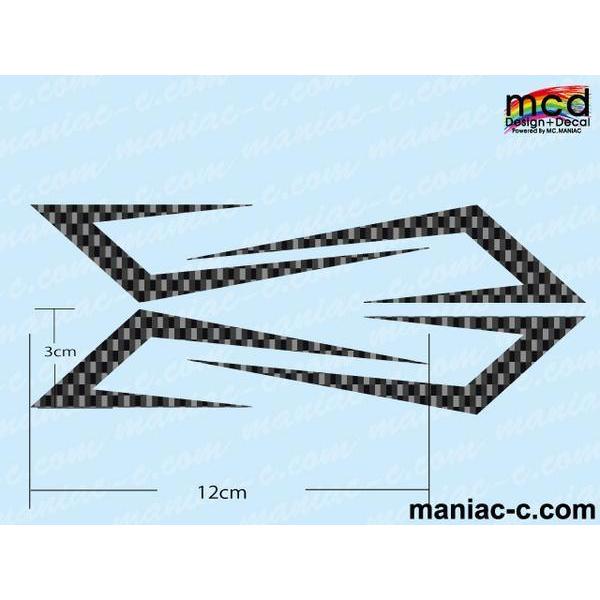 フェンダー デカール ステッカー カーボン柄 シャープ ライン