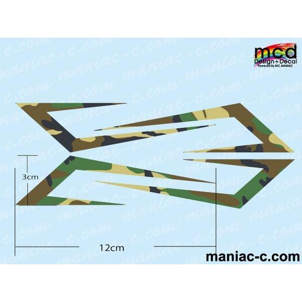 フェンダー デカール ステッカー 迷彩柄 シャープ ライン