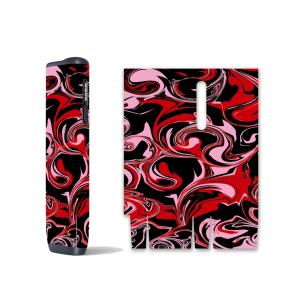 アイコス イルマiワン カスタムスキン カスタムステッカー 2025年デザイン マーブル ((レッドマーブル)) IQOS ILUMAi