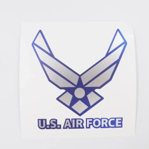ミラー）アメリカ空軍 ステッカー 10cm ミラーシルバー U.S AIR FORCE