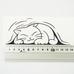 (透明) 覗く 小さい 白猫 ステッカー 車 ...の詳細画像3