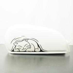 (透明) 覗く 白猫 大 23.5cm ステッ...の詳細画像2