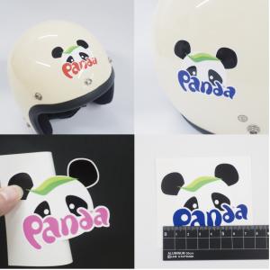 おもしろステッカー パンダ味 ピンク パロディ...の詳細画像1