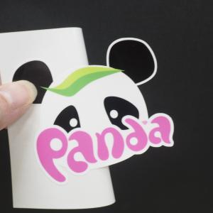おもしろステッカー パンダ味 ピンク パロディ...の詳細画像2