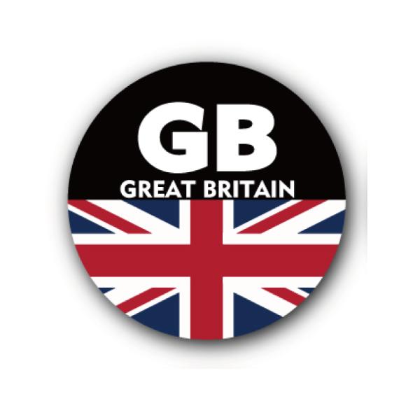 缶バッチ 44mm （イギリス・黒） イギリス国旗 ユニオンジャック 雑貨 LONDON フラッグ ...