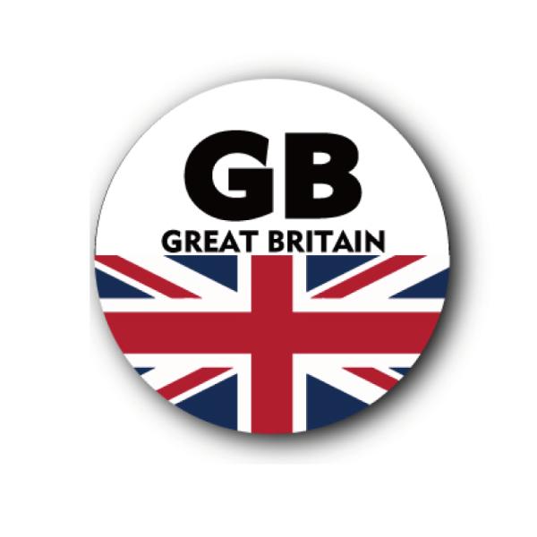 缶バッチ 44mm （イギリス・白） イギリス国旗 ユニオンジャック 雑貨 LONDON フラッグ ...