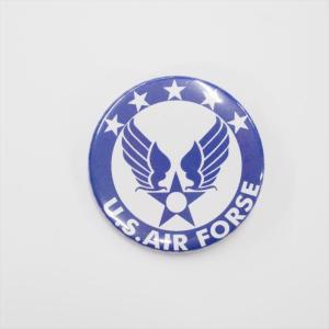 缶バッジ 缶バッチ（44mm）青 1個 アメリカ空軍 US AIR FORSE 軍隊