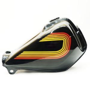 CB750F 黒　デカール CB750F タンク デカール 黒黄ライン : マニアックコレクション