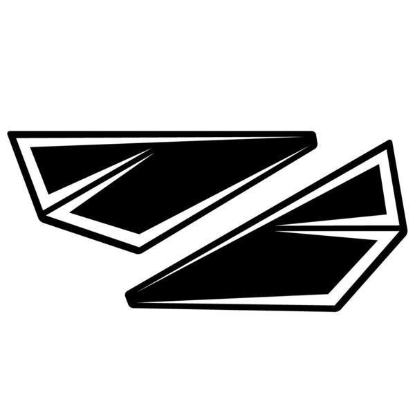 斬新グラフィックTW200/225タンクデカール シャープライン 黒