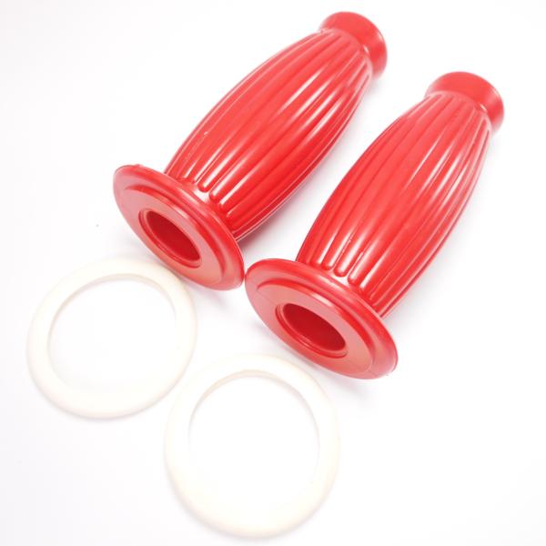 Pair of grips BUBBLE Superflex Type 24mm red  グリップ...