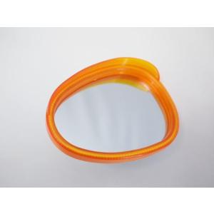 BUMM 右ミラーヘッド VESPA ベスパ LAMBRETTA ランブレッタにシェル橙　50S