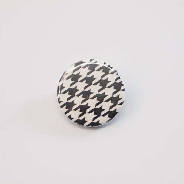 Button badge 25mm houndstooth 缶バッジ 千鳥格子 Vespa Lamb...