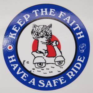 Sticker 80mm scooter cat ステッカー スクーターキャット Vespa Lambretta ベスパ ランブレッタ 50S 100 ET3 GTR RALLY PX200E 160GS