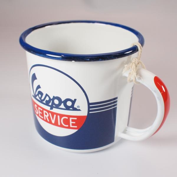 VESPA マグカップ 紺 vespa SERVICE スチールプレート mug cup マグ 50...
