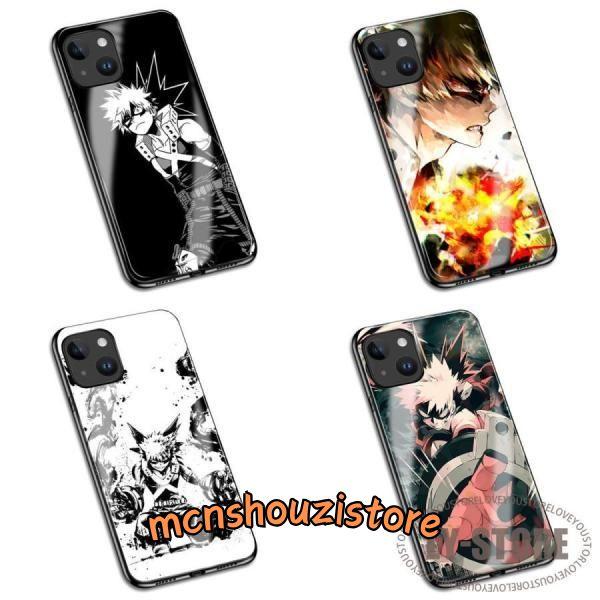僕のヒーローアカデミア iphone 15用ケース ガラス TPU 多機種対応 爆豪勝己 12Pro...