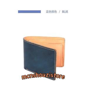 メンズ財布　二つ折り財布　長財布 本革 財布 ウォレット 紳士 ヌメ革　折り財布 楽天市場】黒桟革 二つ折り財布 ボックス小銭 ベラ付 紳士小物