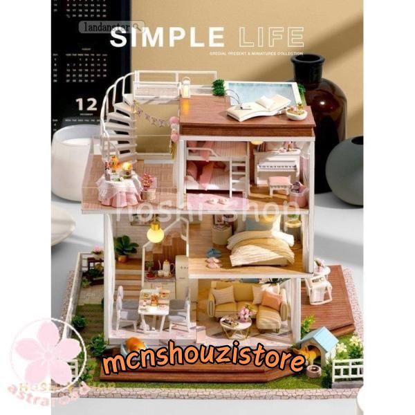 ドールハウス ミニチュア 部屋組み立てキット 手作りキット 誕生日プレゼント ミニチュアコレクション...