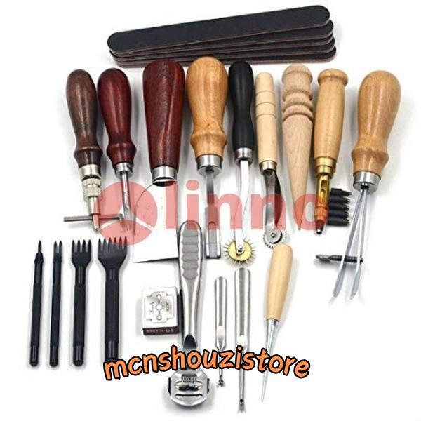 Flushbay 革細工 工具セット 初心者 18点セット レザークラフト 工具 道具セット DIY...