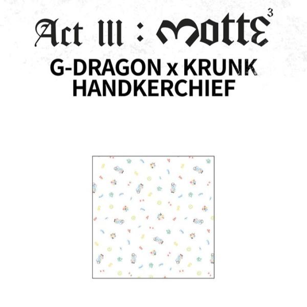 公式グッズ【ACT |||:MOTTE】 G-DRAGON X KRUNK HANDKERCHIEF...