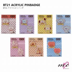 BTS 防弾少年団 BT21 公式グッズ アクリル ピンバッジ ACRYLIC PINBADGE バンタン 韓国 K-POP