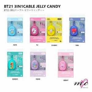 BTS 防弾少年団 BT21 公式グッズ 3IN1 CABLE JELLY CANDY モバイルケーブル バンタン K-POP 韓国