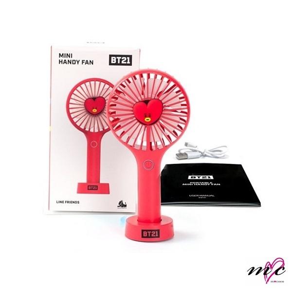 BTS 防弾少年団 BT21 公式グッズ MINI HANDY FAN ミニ 扇風機 携帯扇風機 せ...