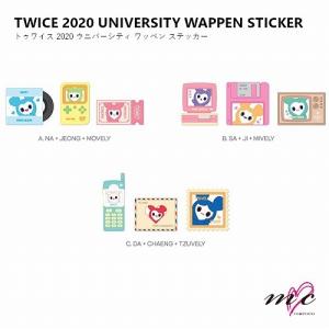 TWICE 公式グッズ 2020 UNIVERSITY  LOVELY WAPPEN STICKER ラブリーワッペンステッカートゥワイス ライブグッズ ツアーグッズ K-POP 韓国｜mcoco