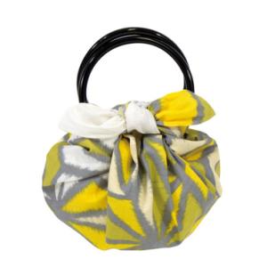 風呂敷 ふろしき むす美 70cm 綿 モダンガール いちごバッグ 麻の葉 グリーン 20451-205