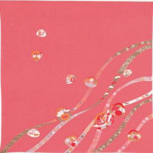 風呂敷 ふろしき むす美二巾 レ−ヨンちりめん こよみ 貝合せ ローズ 80120-249