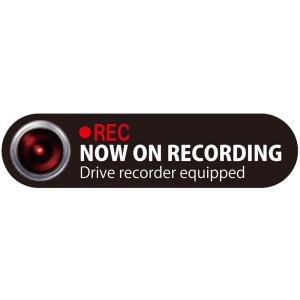 ドライブレコーダーステッカー　ステッカータイプMサイズ　 NOW ON RECORDING CS-M