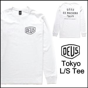 デウス Ｔシャツ 長袖 デウスエクスマキナ Deus Ex Machina TOKYO LONG SLEEVE TEE ロゴ ホワイト ロンT