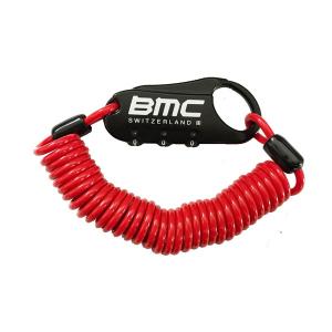 BMCロゴ入り ワイヤー錠 BK Body/Red Wire Ver2 自転車/ロードバイク/ワイヤーロック/BMC