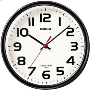 カシオ 電波時計 壁掛け時計 コンパクト アナログ 掛け時計 おしゃれな ブラック 黒 (CL15JU60) 見やすい アラビア数字 CASIO 小型 電波掛時計 ウォールクロック｜mdcgift