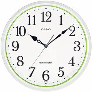カシオ 電波時計 壁掛け時計 アナログ 掛け時計 おしゃれな ホワイト 白 文字盤 (CL20AU01) 見やすい アラビア数字 秒針 音がしない 静かな 大型 文字盤 掛時計